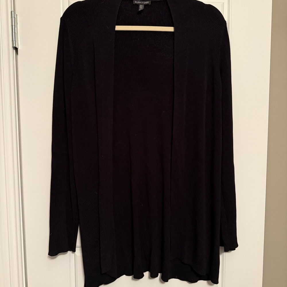Eileen Fisher Open Front Cardigan Sweater Size Medium